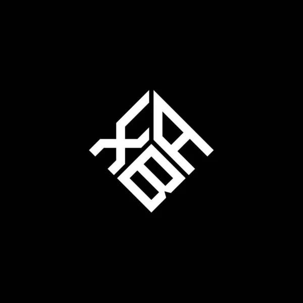 Xab Design Logotipo Carta Fundo Preto Xab Iniciais Criativas Conceito — Vetor de Stock