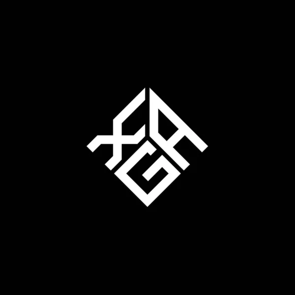 Projeto Logotipo Carta Xag Fundo Preto Xag Iniciais Criativas Conceito — Vetor de Stock
