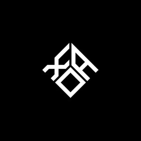 Дизайн Логотипа Xao Чёрном Фоне Концепция Логотипа Xao Creative Initials — стоковый вектор