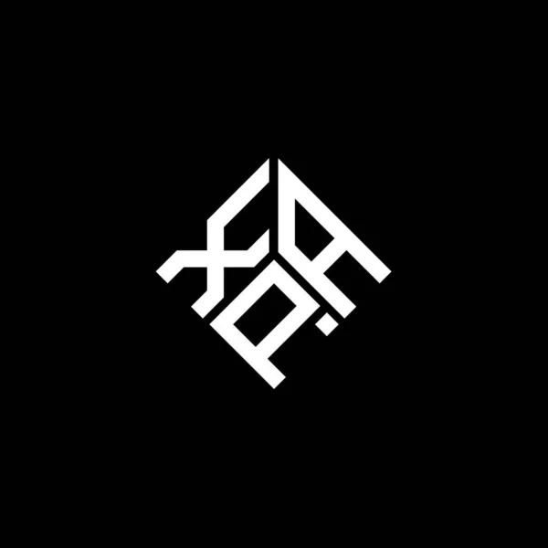 Xap Design Logotipo Carta Fundo Preto Xap Iniciais Criativas Conceito — Vetor de Stock