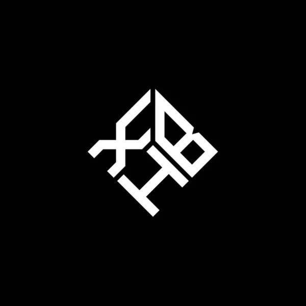 ブラックを基調としたXbhレターロゴデザイン Xbhクリエイティブイニシャルレターロゴコンセプト Xbh文字デザイン — ストックベクタ