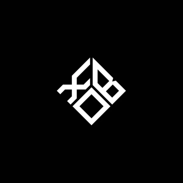 Дизайн Логотипа Xbo Чёрном Фоне Xbo Творческие Инициалы Буква Концепция — стоковый вектор