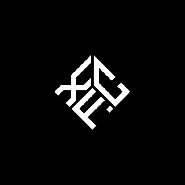 Xef Brev Logotyp Design Svart Bakgrund Xef Kreativa Initialer Bokstäver — Stock vektor