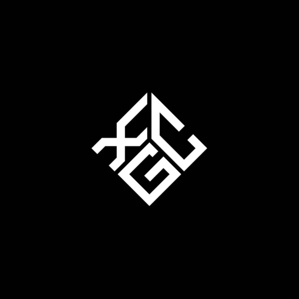 Modèle Logo Lettre Xcg Sur Fond Noir Xcg Initiales Créatives — Image vectorielle