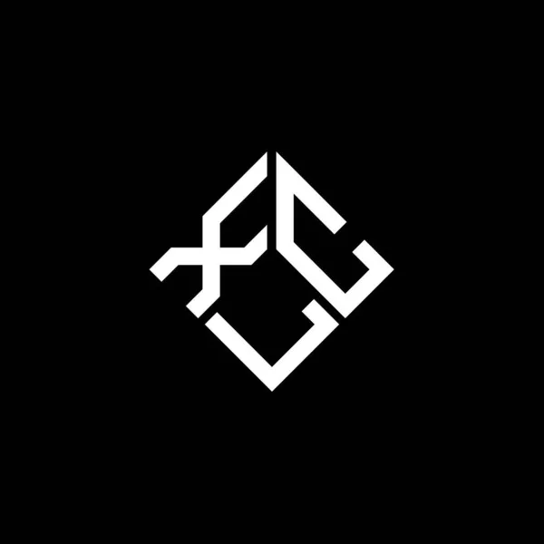 Modèle Logo Lettre Xcl Sur Fond Noir Xcl Initiales Créatives — Image vectorielle