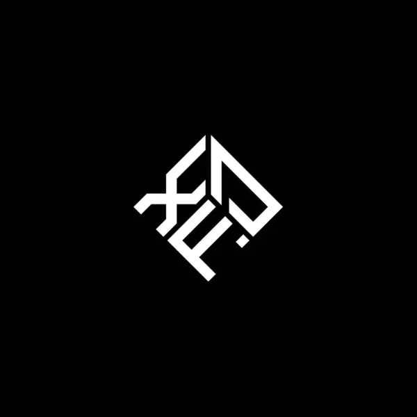Projeto Logotipo Carta Xdf Fundo Preto Xdf Iniciais Criativas Conceito — Vetor de Stock