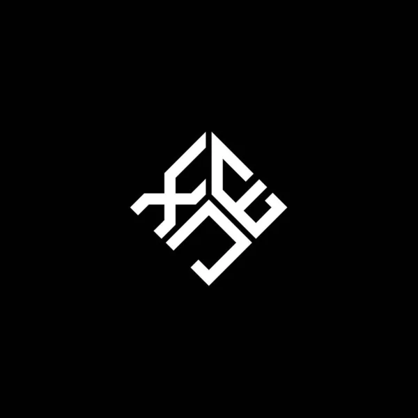 Xej Design Logotipo Carta Fundo Preto Xej Iniciais Criativas Conceito —  Vetores de Stock