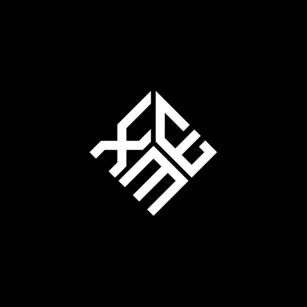 Xem Design Logotipo Carta Fundo Preto Xem Iniciais Criativas Conceito — Vetor de Stock