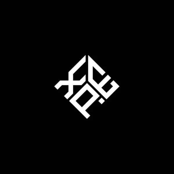 Logo Lettera Xep Sfondo Nero Xep Creativo Iniziali Lettera Logo — Vettoriale Stock