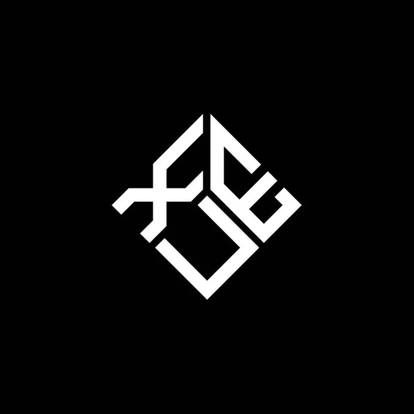 Xeu Letter Logo Design Black Background Xeu Creative Initials Letter — Stock Vector