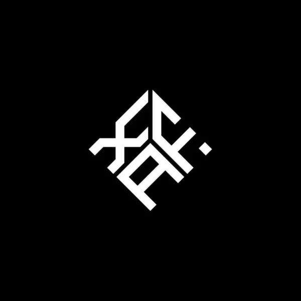 Design Logotipo Carta Xfa Fundo Preto Xfa Iniciais Criativas Conceito — Vetor de Stock