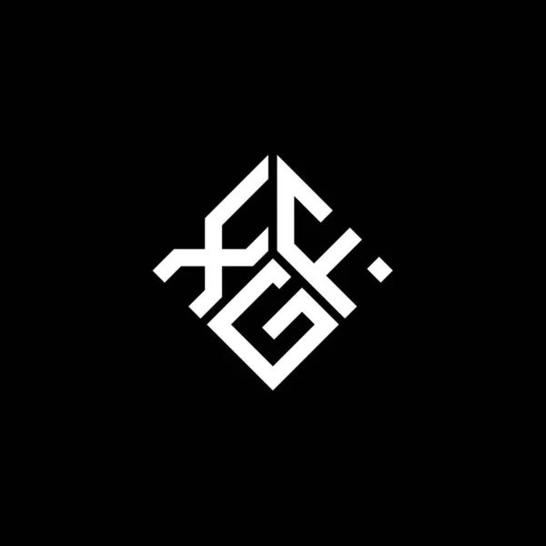Modèle Logo Lettre Xfg Sur Fond Noir Xfg Initiales Créatives — Image vectorielle