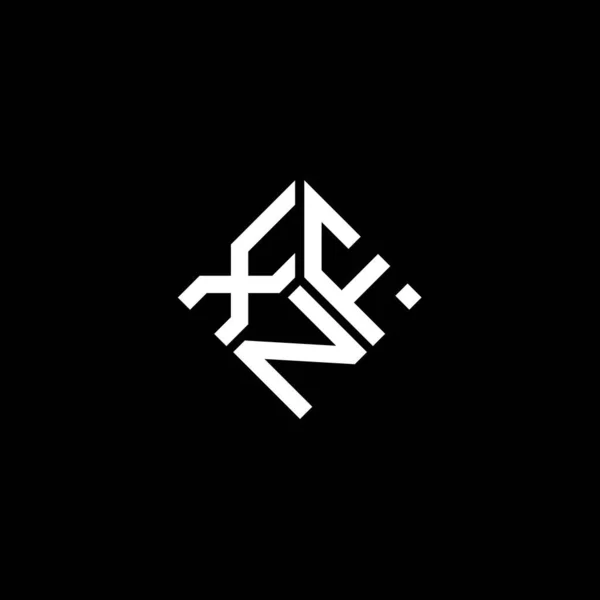 黒の背景にXfn文字のロゴデザイン Xfnクリエイティブイニシャルレターロゴコンセプト Xfnレターデザイン — ストックベクタ