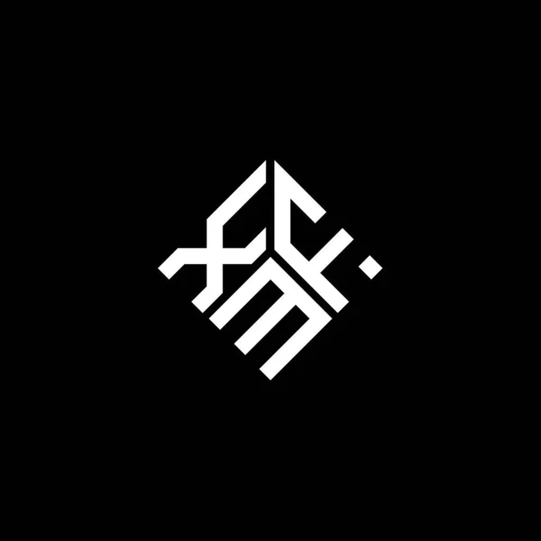 Xfm Lettera Logo Design Sfondo Nero Xfm Iniziali Creative Concetto — Vettoriale Stock
