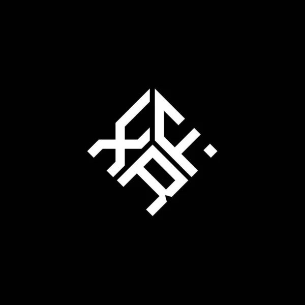 Xfr Letter Logo Ontwerp Zwarte Achtergrond Xfr Creatieve Initialen Letter — Stockvector