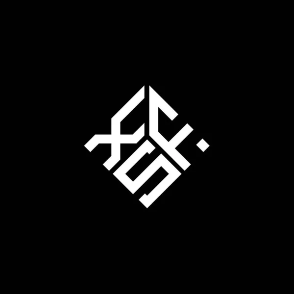 Xfs Дизайн Логотипу Літер Чорному Тлі Xfs Творчі Ініціали Букви — стоковий вектор