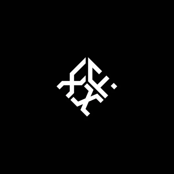 Xfx字母标识在黑色背景上的设计 Xfx创意首字母首字母标识概念 Xfx字母设计 — 图库矢量图片