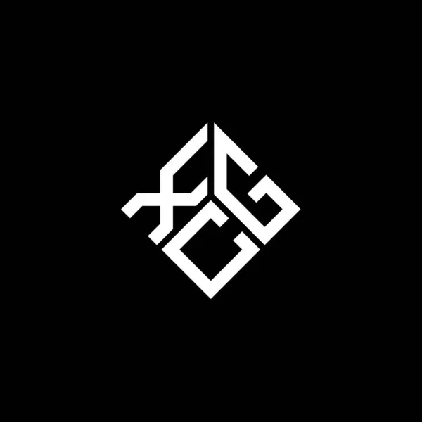 Modèle Logo Lettre Xgc Sur Fond Noir Xgc Initiales Créatives — Image vectorielle