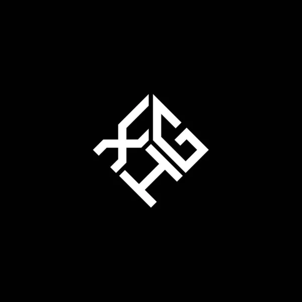 Xgh Letter Logo Ontwerp Zwarte Achtergrond Xgh Creatieve Initialen Letter — Stockvector