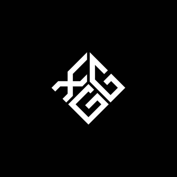 Modèle Logo Lettre Xgg Sur Fond Noir Xgg Initiales Créatives — Image vectorielle