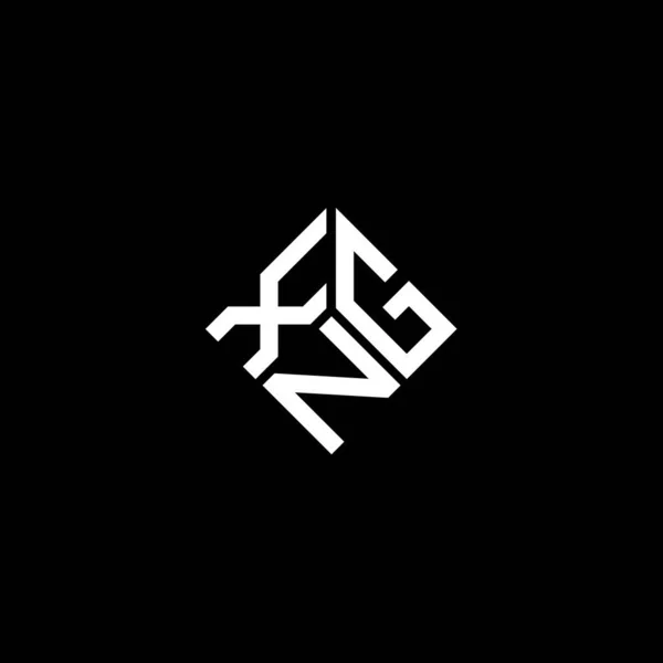 Xgn Brev Logotyp Design Svart Bakgrund Xgn Kreativa Initialer Brev — Stock vektor