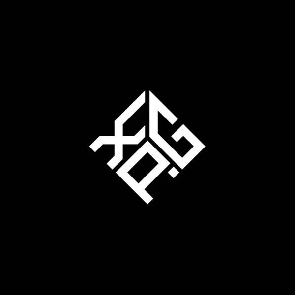 Modèle Logo Lettre Xgp Sur Fond Noir Xgp Initiales Créatives — Image vectorielle