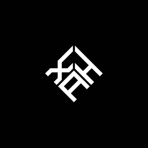 Xha Carta Logotipo Design Fundo Preto Xha Iniciais Criativas Conceito — Vetor de Stock