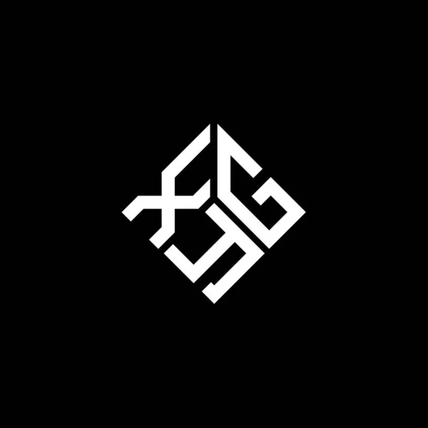 Xgy Letter Logo Ontwerp Zwarte Achtergrond Xgy Creatieve Initialen Letter — Stockvector