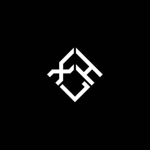 Modèle Logo Lettre Xhl Sur Fond Noir Xhl Initiales Créatives — Image vectorielle