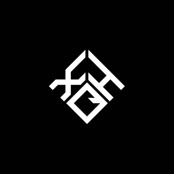 Xhq Design Logotipo Carta Fundo Preto Xhq Iniciais Criativas Conceito —  Vetores de Stock