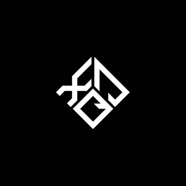 Xjq Letter Logo Ontwerp Zwarte Achtergrond Xjq Creatieve Initialen Letter — Stockvector