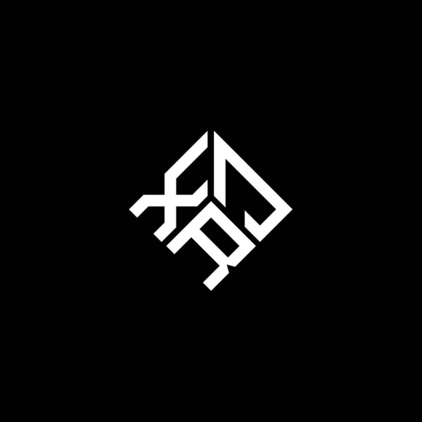 Siyah Arka Planda Xjr Harf Logosu Tasarımı Xjr Yaratıcı Harflerin — Stok Vektör