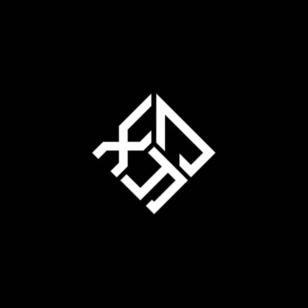 Xjy Bokstav Logotyp Design Svart Bakgrund Xjy Kreativa Initialer Brev — Stock vektor
