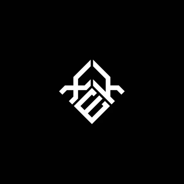 Xke Letter Logo Design Black Background Xke Creative Initials Letter — Stock Vector