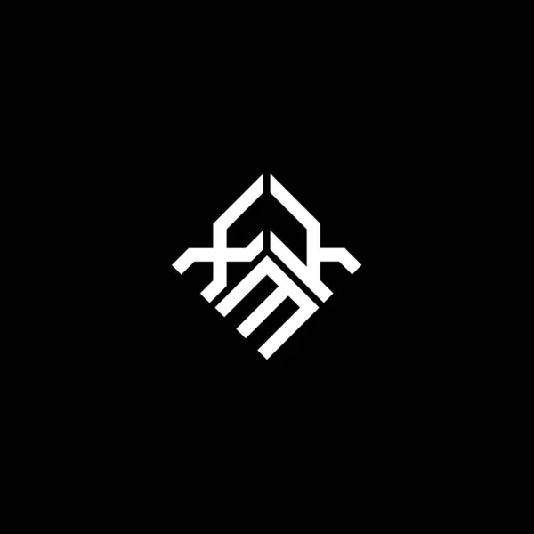Дизайн Логотипа Xkm Чёрном Фоне Концепция Логотипа Xkm Creative Initials — стоковый вектор