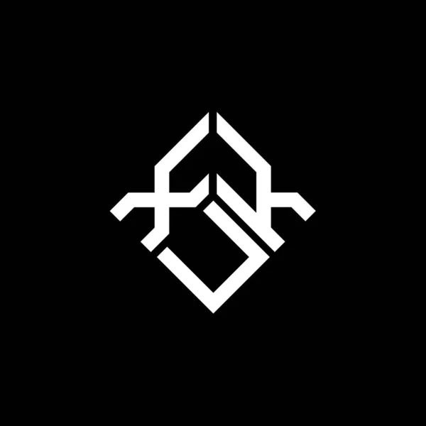 Xku Lettera Logo Design Sfondo Nero Xku Creativo Iniziali Lettera — Vettoriale Stock