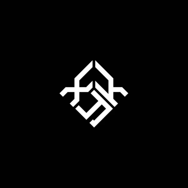 Diseño Del Logotipo Letra Xky Sobre Fondo Negro Xky Iniciales — Vector de stock