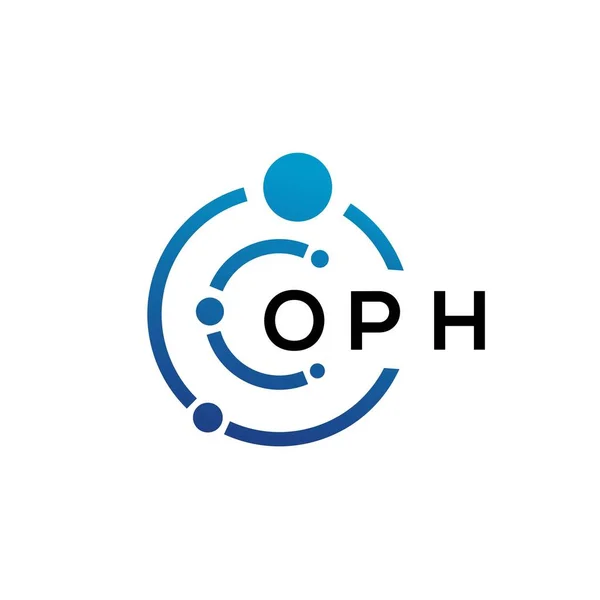 Oph Letter Technology Logo Design White Background Oph Creative Initials — ストックベクタ