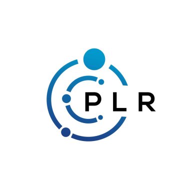 PLR letter technology logo design on white background. PLR creative initials letter IT logo concept. PLR letter design.
