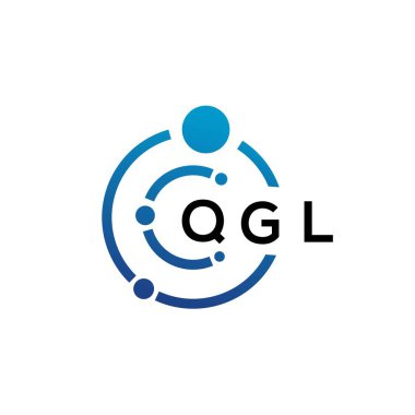 Beyaz arka planda QGL harfli teknoloji logosu tasarımı. QGL yaratıcı baş harfleri IT logosu konsepti. QGL harf tasarımı.
