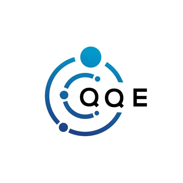 Qqe Letter Technology Logo Design White Background Qqe Creative Initials —  Vetores de Stock