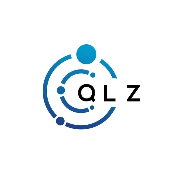 Qlz Betű Technológia Logó Design Fehér Háttérrel Qlz Kreatív Kezdőbetűk — Stock Vector