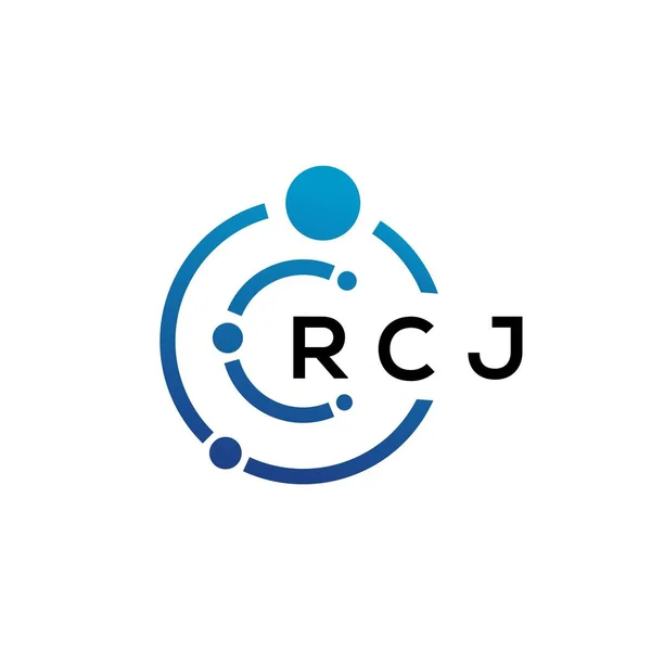 Rcj Дизайн Логотипу Rcj Білому Тлі Творчі Ініціали Rcj Використовують — стоковий вектор