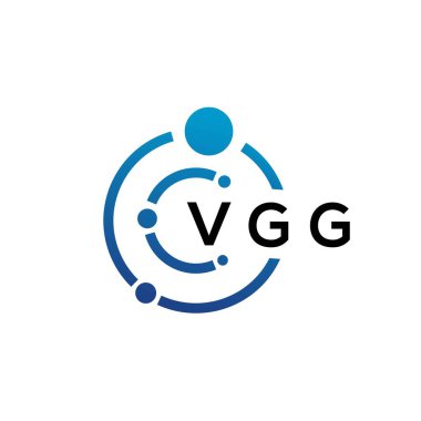 Beyaz arka planda VGG harfli teknoloji logosu tasarımı. VGG yaratıcı baş harfleri IT logosu konsepti. VGG harf tasarımı.