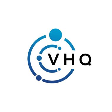 Beyaz arka planda VHQ harfli teknoloji logosu tasarımı. VHQ yaratıcı harflerin baş harfleri IT logosu kavramı. VHQ harf tasarımı.