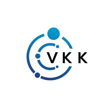 VKK letter technology logo design on white background. VKK creative initials letter IT logo concept. VKK letter design.
