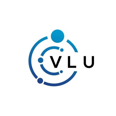 Beyaz arka planda VLU mektup teknolojisi logosu tasarımı. VLU yaratıcı harflerin baş harfleri IT logosu. VLU harf tasarımı.