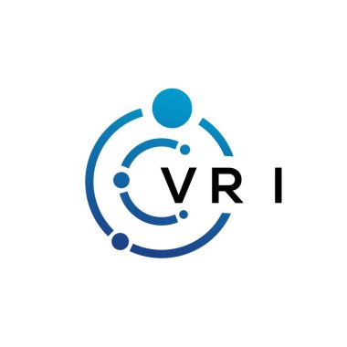 VRI letter technology logo design on white background. VRI creative initials letter IT logo concept. VRI letter design.