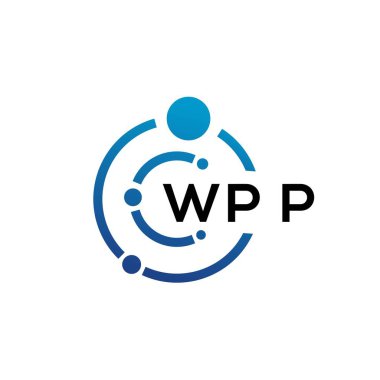 Beyaz arka planda WPP harfli teknoloji logosu tasarımı. WPP yaratıcı baş harfleri IT logosu konsepti. WPP harf tasarımı.