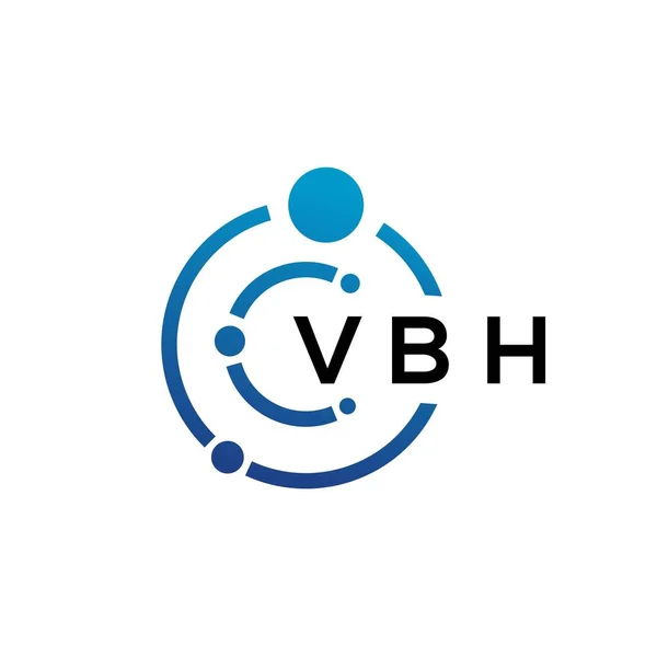 Vbh Letter Technology Logo Design White Background Vbh Creative Initials — ストックベクタ